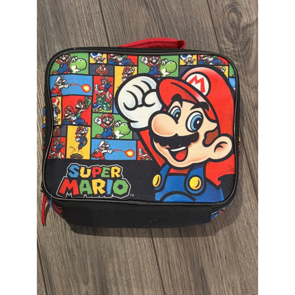 Nintendo Super Mario Bros Insulated Lunch Bag Character Collage Multicolor Kids